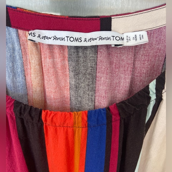 Tom’s & Other Stories Striped Maxi Dress size 4 - Picture 5 of 6